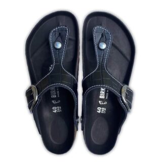 Gizeh Big Buckle de piel natural charol negro