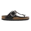 Gizeh Big Buckle de piel natural charol negro
