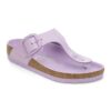 Gizeh Big Buckle de piel natural charolada de alto brillo Crocus