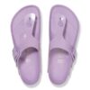 Gizeh Big Buckle de piel natural charolada de alto brillo Crocus