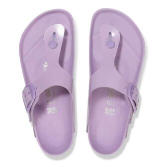Gizeh Big Buckle de piel natural charolada de alto brillo Crocus