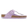 Gizeh Big Buckle de piel natural charolada de alto brillo Crocus