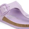Gizeh Big Buckle de piel natural charolada de alto brillo Crocus