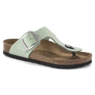 Gizeh Big Buckle de piel nobuk en color matcha