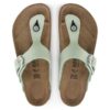 Gizeh Big Buckle de piel nobuk en color matcha