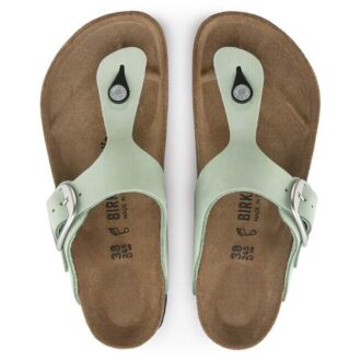 Gizeh Big Buckle de piel nobuk en color matcha