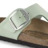Gizeh Big Buckle de piel nobuk en color matcha