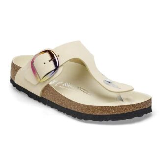 Gizeh con Big Buckle de cuero nobuk natural
