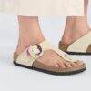 Gizeh con Big Buckle de cuero nobuk natural