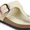 Gizeh con Big Buckle de cuero nobuk natural