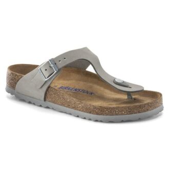 Gizeh Soft Footbed Cuero nobuk Gris paloma