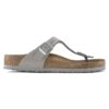 Gizeh Soft Footbed Cuero nobuk Gris paloma