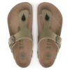 Gizeh Vegan Big Buckle Textil Caqui Desgastado