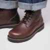 Highwood Lace Mid Hombre Cuero Chocolate