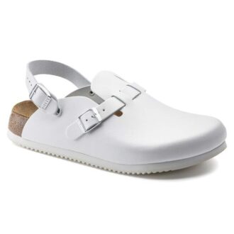 Kay Soft Footbed de cuero blanco