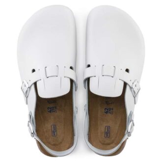Kay Soft Footbed de cuero blanco