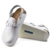 Kay Soft Footbed de cuero blanco