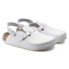 Kay Soft Footbed de cuero blanco