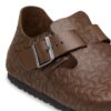 London de una sola correa, piel natural con relieve