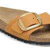 Madrid Big Buckle Cuero Nubuck Naranja Quemado