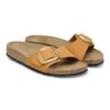 Madrid Big Buckle Cuero Nubuck Naranja Quemado