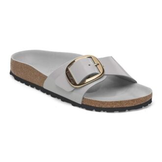 Madrid Big Buckle de charol de piel natural
