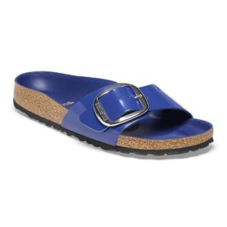 Madrid Big Buckle de charol de piel natural