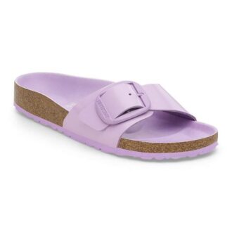 Madrid Big Buckle de charol de piel natural