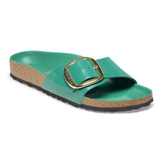 Madrid Big Buckle de charol de piel natural
