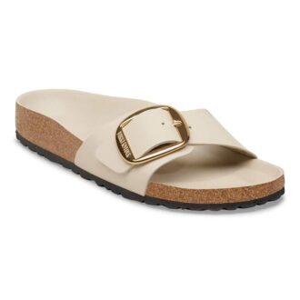Madrid Big Buckle de charol de piel natural
