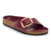Madrid Big Buckle de charol de piel natural