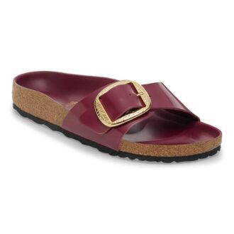 Madrid Big Buckle de charol de piel natural