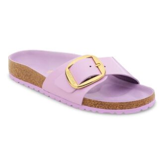 Madrid Big Buckle de charol de piel natural