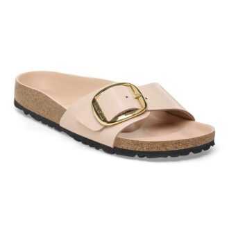 Madrid Big Buckle de charol de piel natural