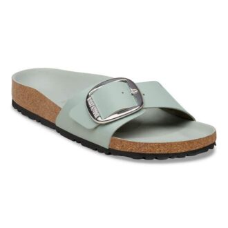 Madrid Big Buckle de charol de piel natural