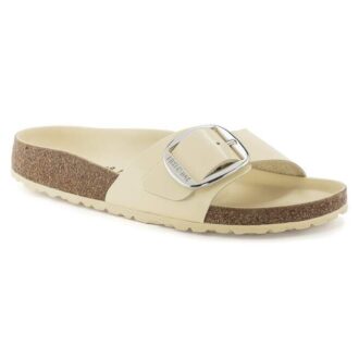 Madrid Big Buckle de charol de piel natural