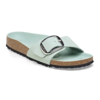 Madrid Big Buckle de charol de piel natural