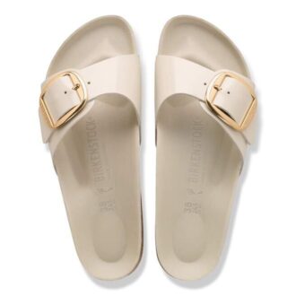 Madrid Big Buckle de charol de piel natural
