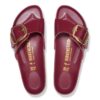 Madrid Big Buckle de charol de piel natural