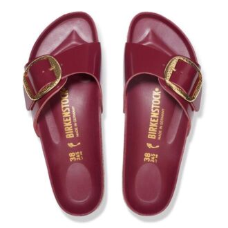 Madrid Big Buckle de charol de piel natural
