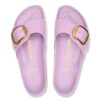 Madrid Big Buckle de charol de piel natural
