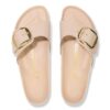 Madrid Big Buckle de charol de piel natural