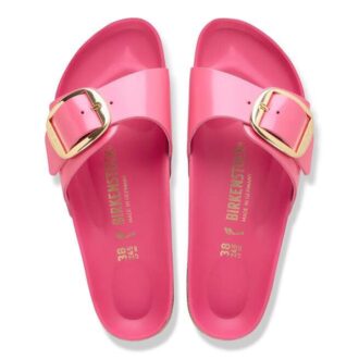 Madrid Big Buckle de charol de piel natural