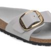 Madrid Big Buckle de charol de piel natural