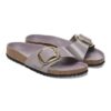 Madrid Big Buckle de charol de piel natural