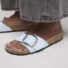 Madrid Big Buckle de charol de piel natural