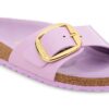 Madrid Big Buckle de charol de piel natural