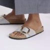 Madrid Big Buckle de charol de piel natural