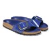 Madrid Big Buckle de charol de piel natural