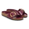 Madrid Big Buckle de charol de piel natural